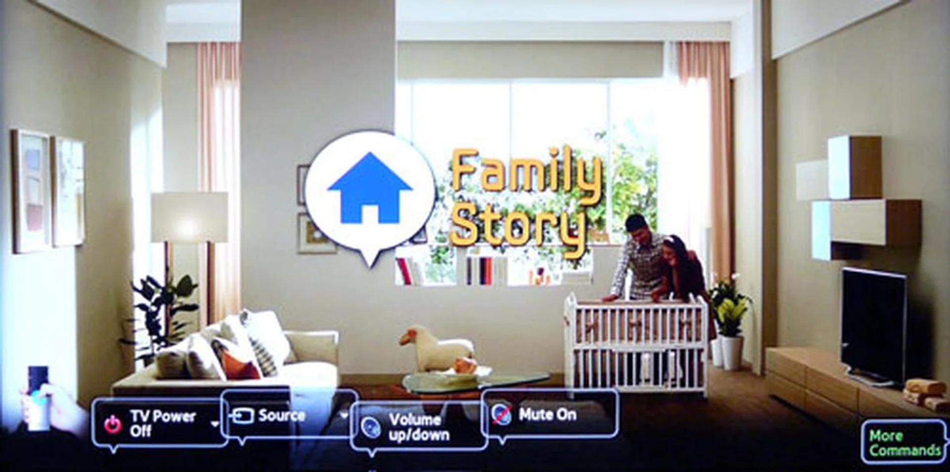 Press the Voice (microphone) button on the Smart Touch remote to bring up a list of basic voice commands. To summon the rest of the voice entries, simply enunciate the phrase 'More Commands' into the embedded microphone on the remote. 