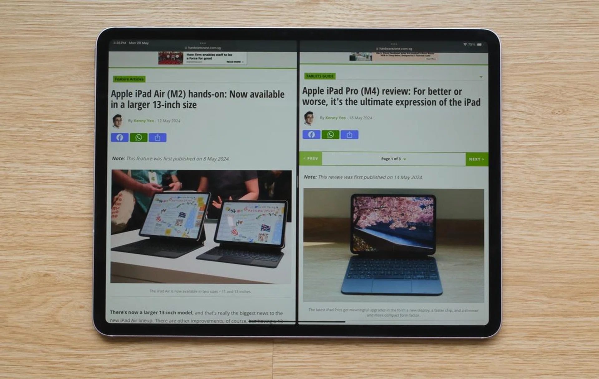 The larger 13-inch display makes Split View a lot more pleasant to use.