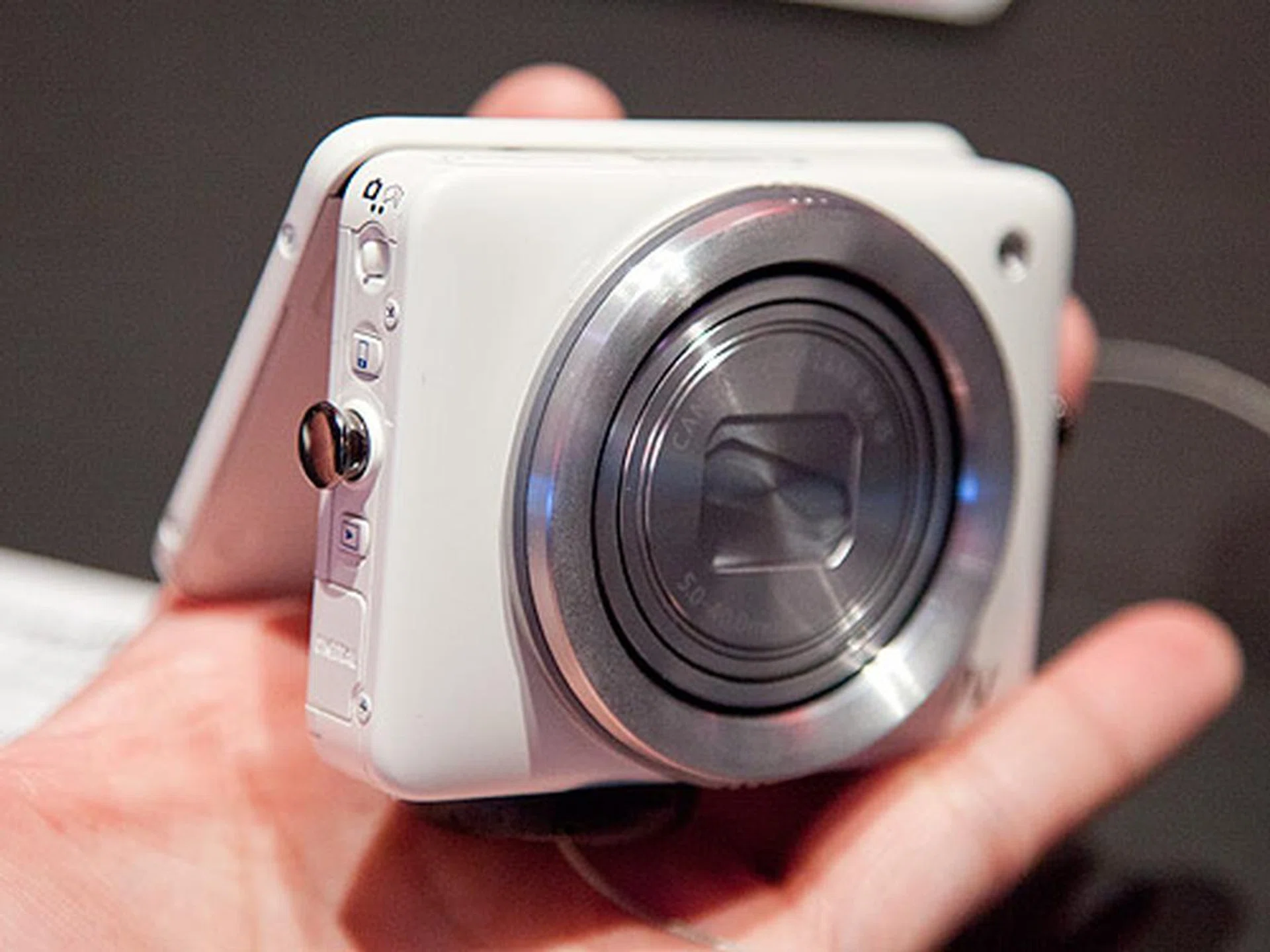 The new Canon PowerShot N is small enough to fit into the palm of your hand.