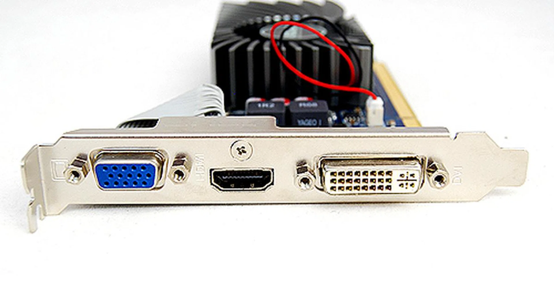 The ASUS ENGT430 gets VGA and DVI ports, as well as a proper full-sized HDMI port.