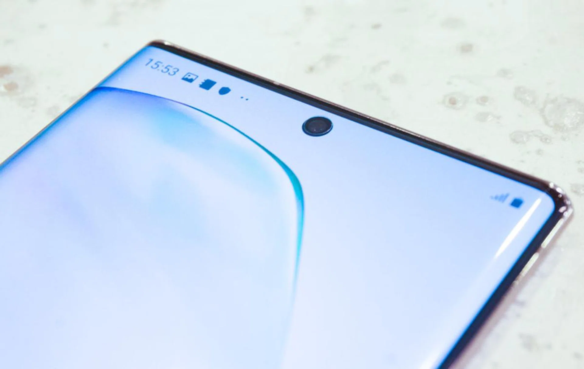 The small front camera means you get a display that covers almost the entire phone.