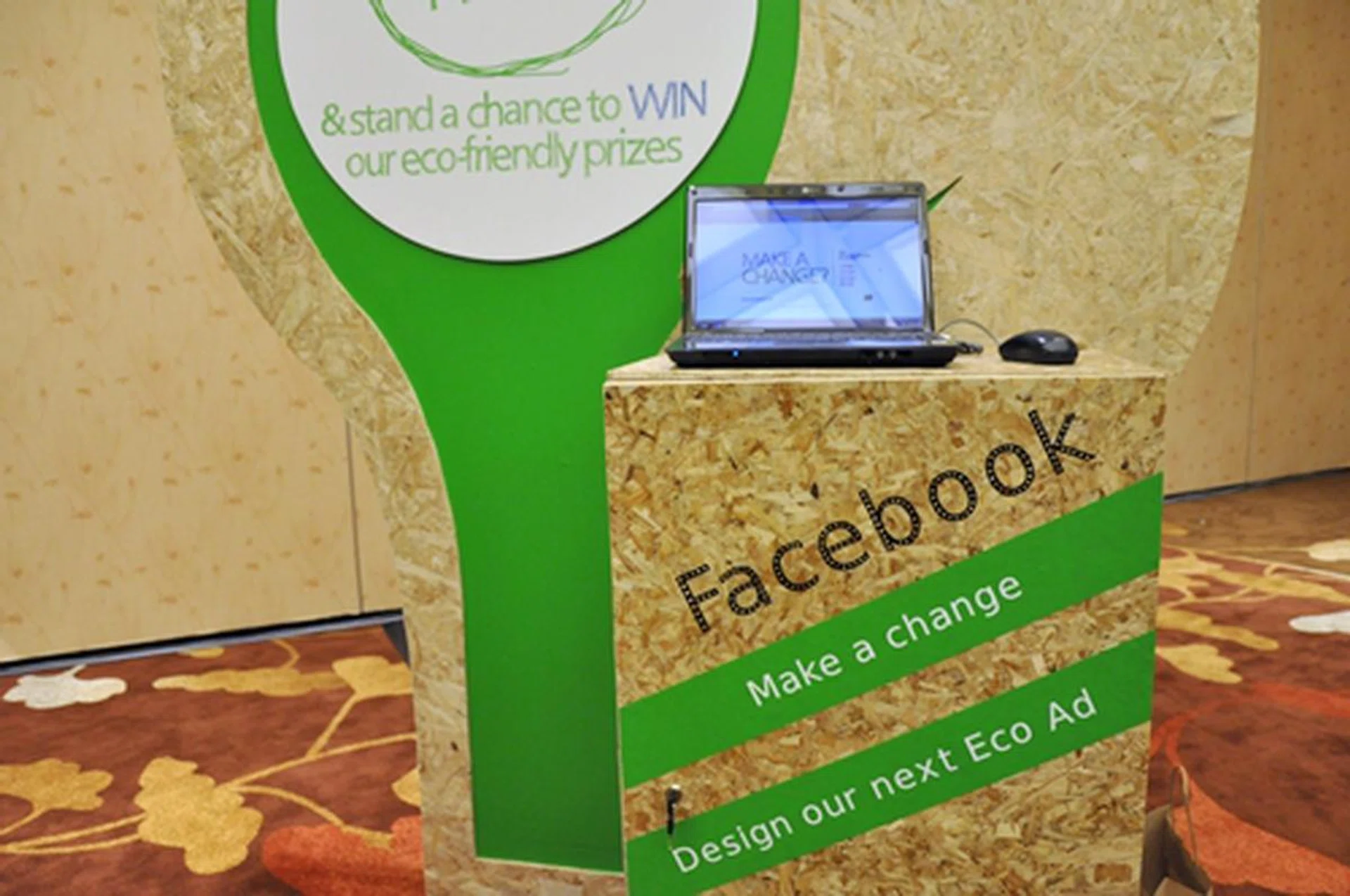 Part of a regional 'Make a Change' Campaign, users can log on to Facebook and participate in an eco advertisement design competition. The top three entries with the highest votes get a chance to bring back a Panasonic eco-friendly TV each.