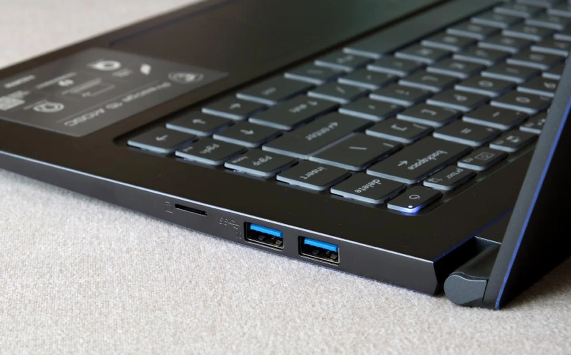 Full-size USB ports negates the need for clumsy adapters. 