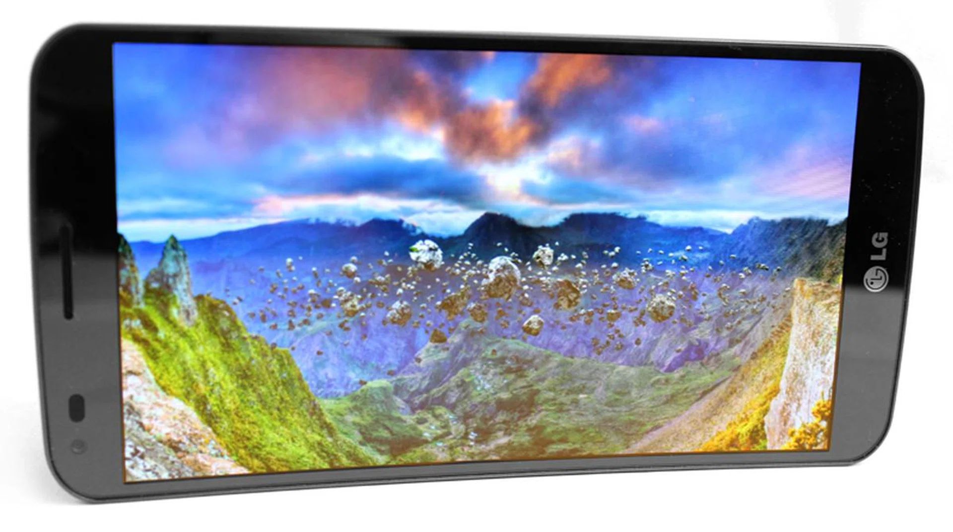 The G Flex has very saturated colors, which may appeal to some users. Landscape mode movie watching is quite satisfying on the large, curved display.