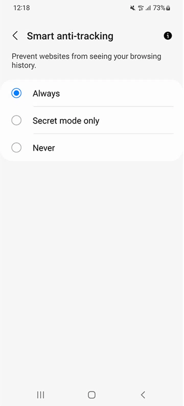 Smart anti-tracking.