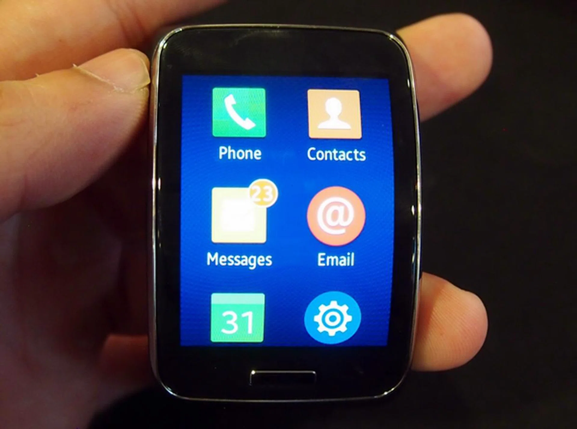 This is the main menu of the Samsung Gear S.