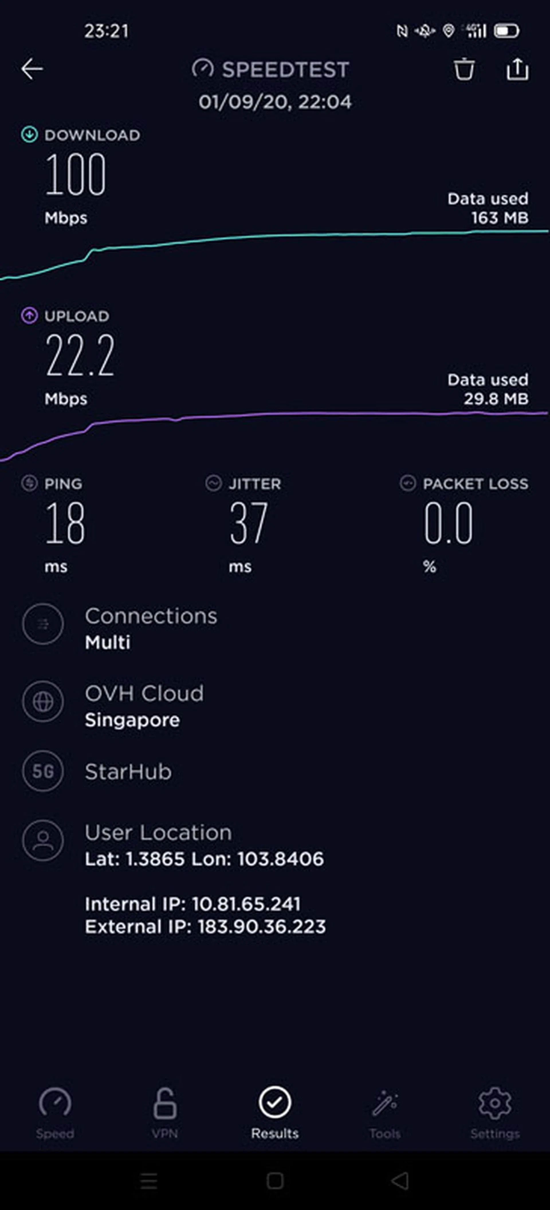 Starhub 5g Test 1
