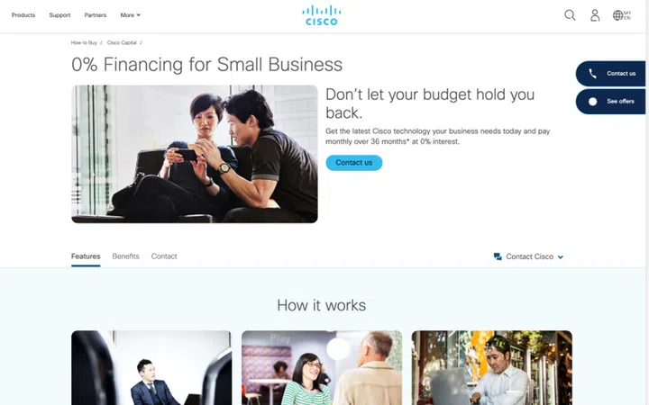 There are other financing schemes available. Image courtesy of Cisco