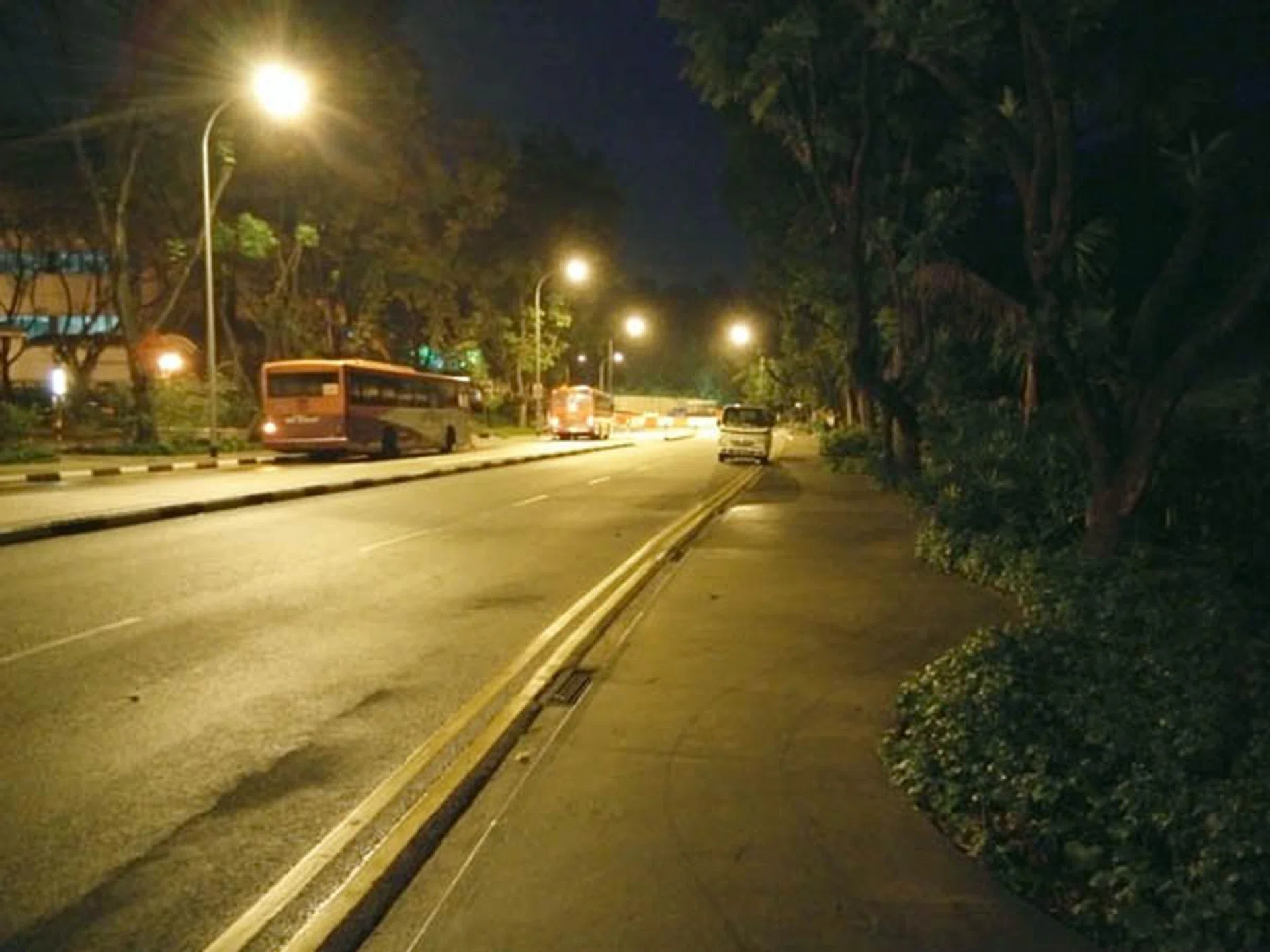 The same scene with night mode enabled.