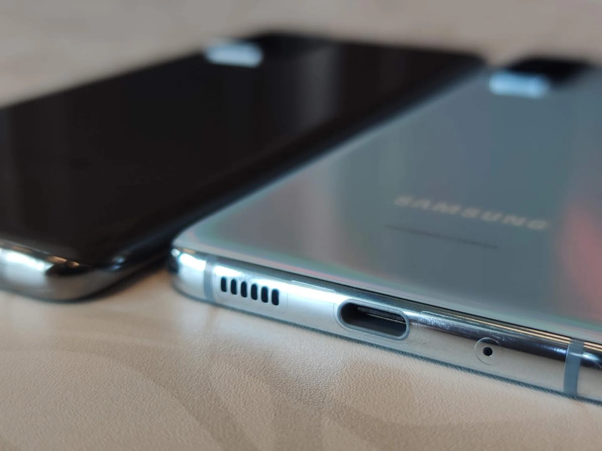 No headphone jack, of course. It's 2020, and Samsung would like to sell you some Galaxy Buds.