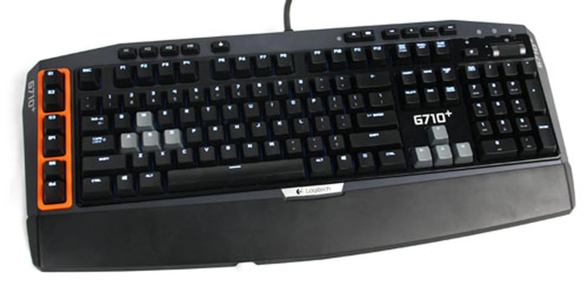 The Logitech G710+ Mechanical Gaming Keyboard comes with thoughtful little extras such as dual-zone backlighting where the WASD and arrow keys can have different backlit intensity apart from the rest of the keys on the keyboard.