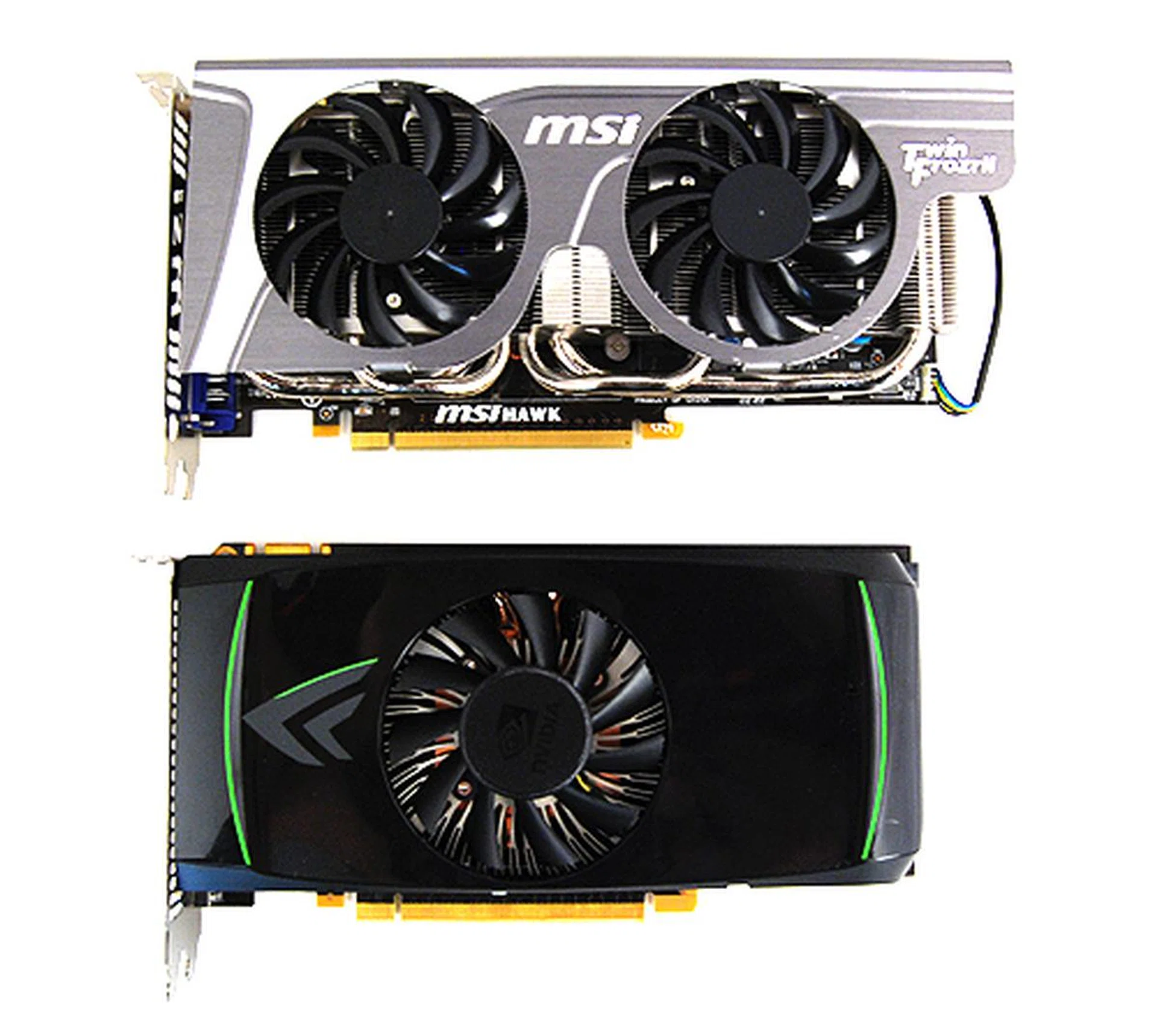 The MSI N460GTX Hawk uses the recognizable Twin Frozr II that we are so familiar with now.