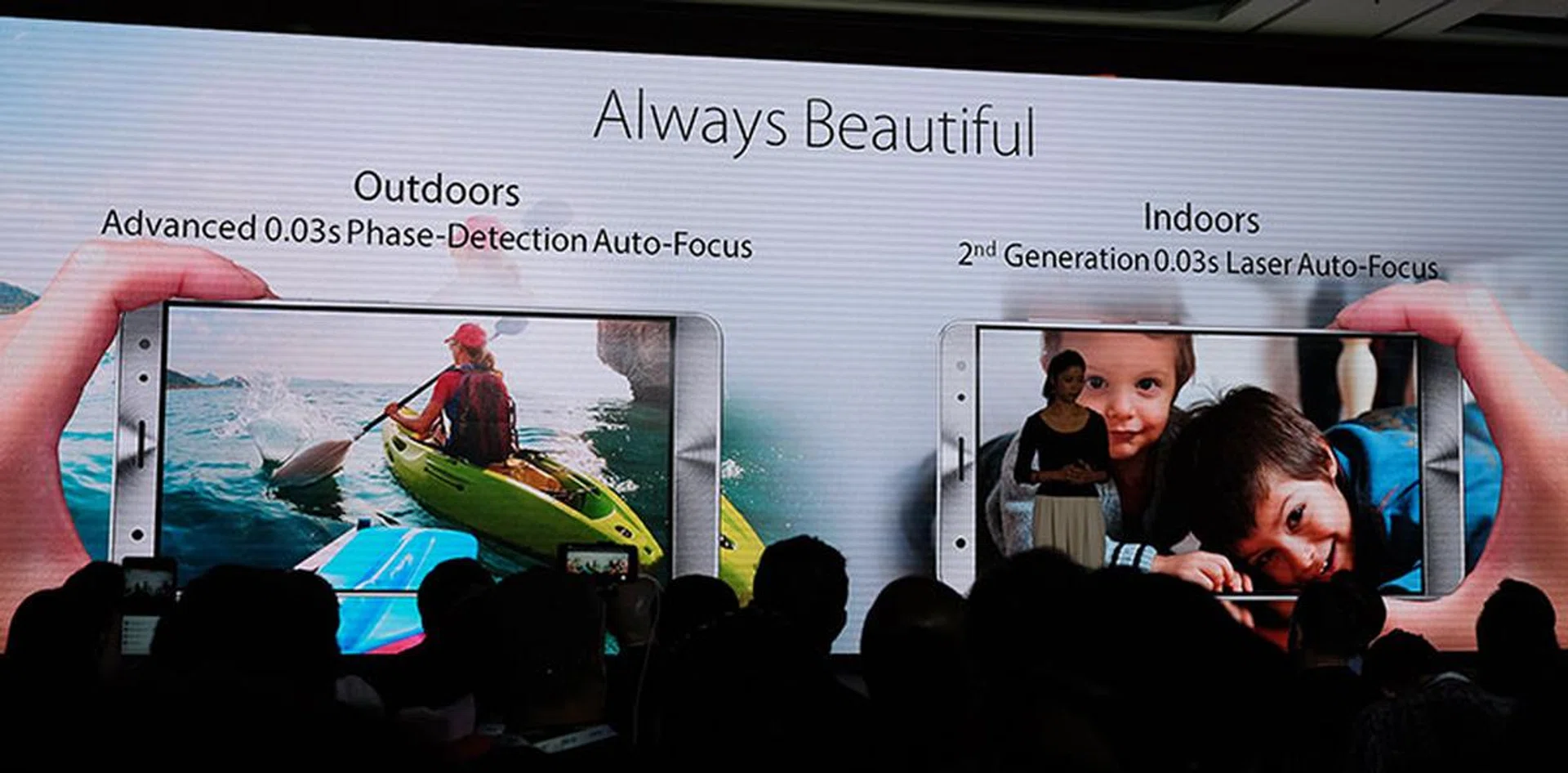 The camera will automatically use the appropriate focusing method for different situations.