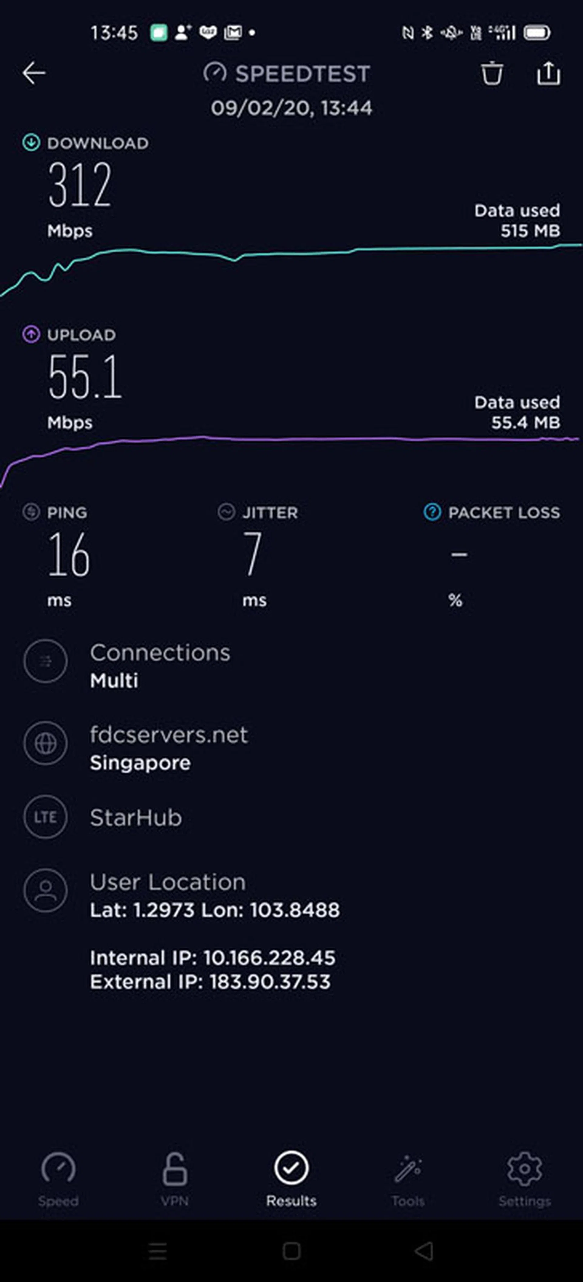 StarHub LTE Test 2