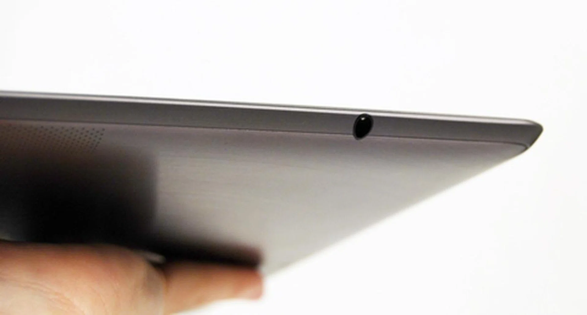 The 3.5mm audio output jack is situated on the right side of the ASUS Eee pad Transformer Prime.