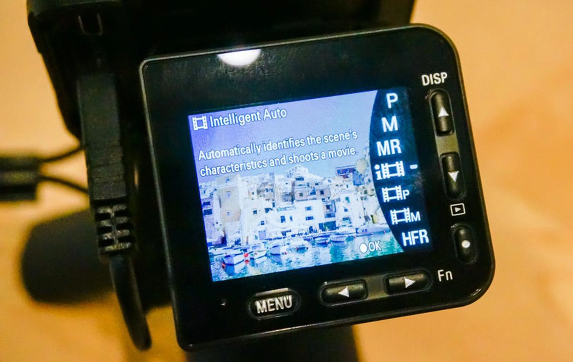 Using one of the semi-automatic modes will probably work best given how small the buttons are.