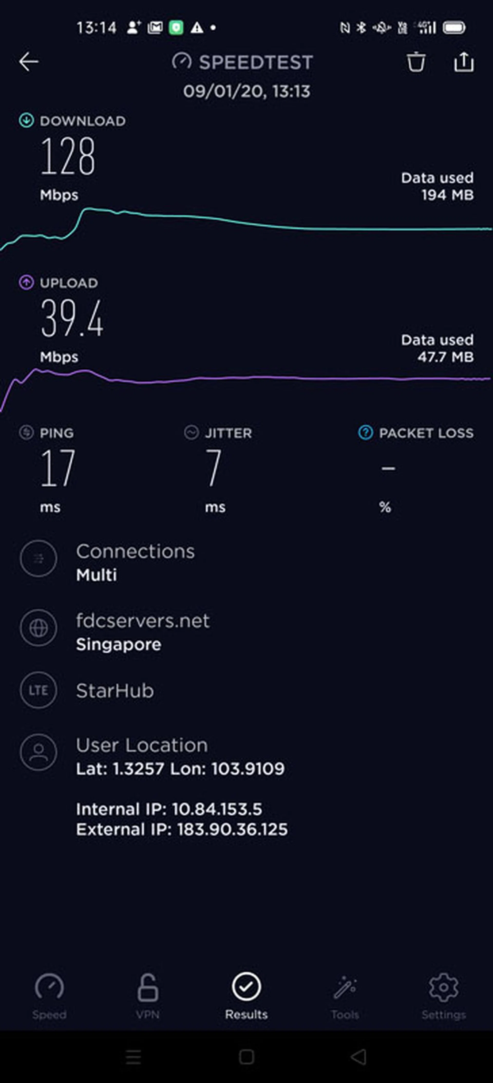 StarHub LTE Test 2