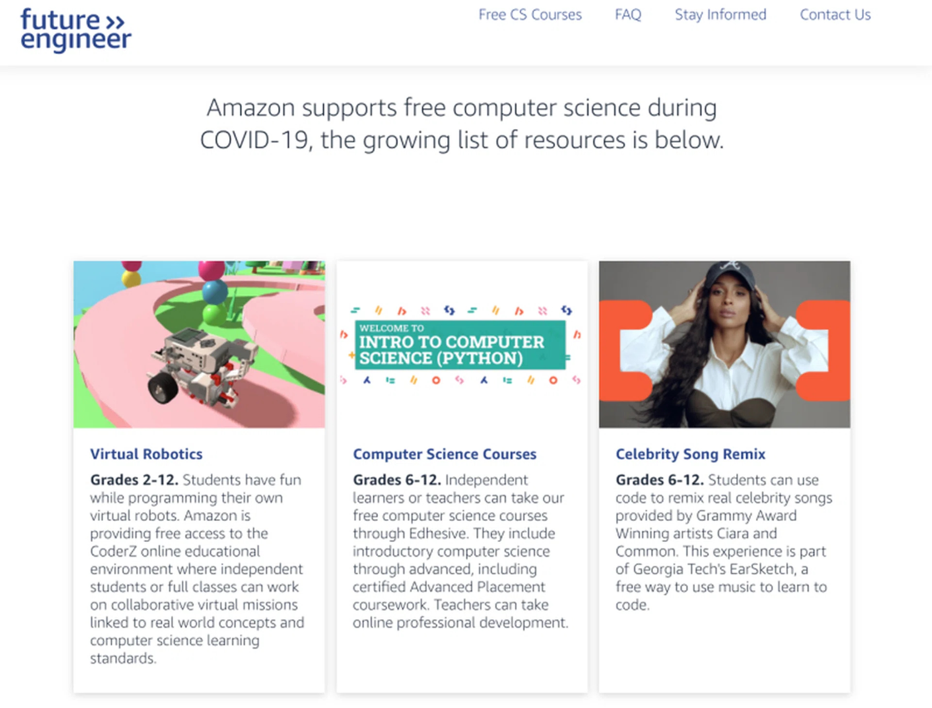 Good science site for independent learners.