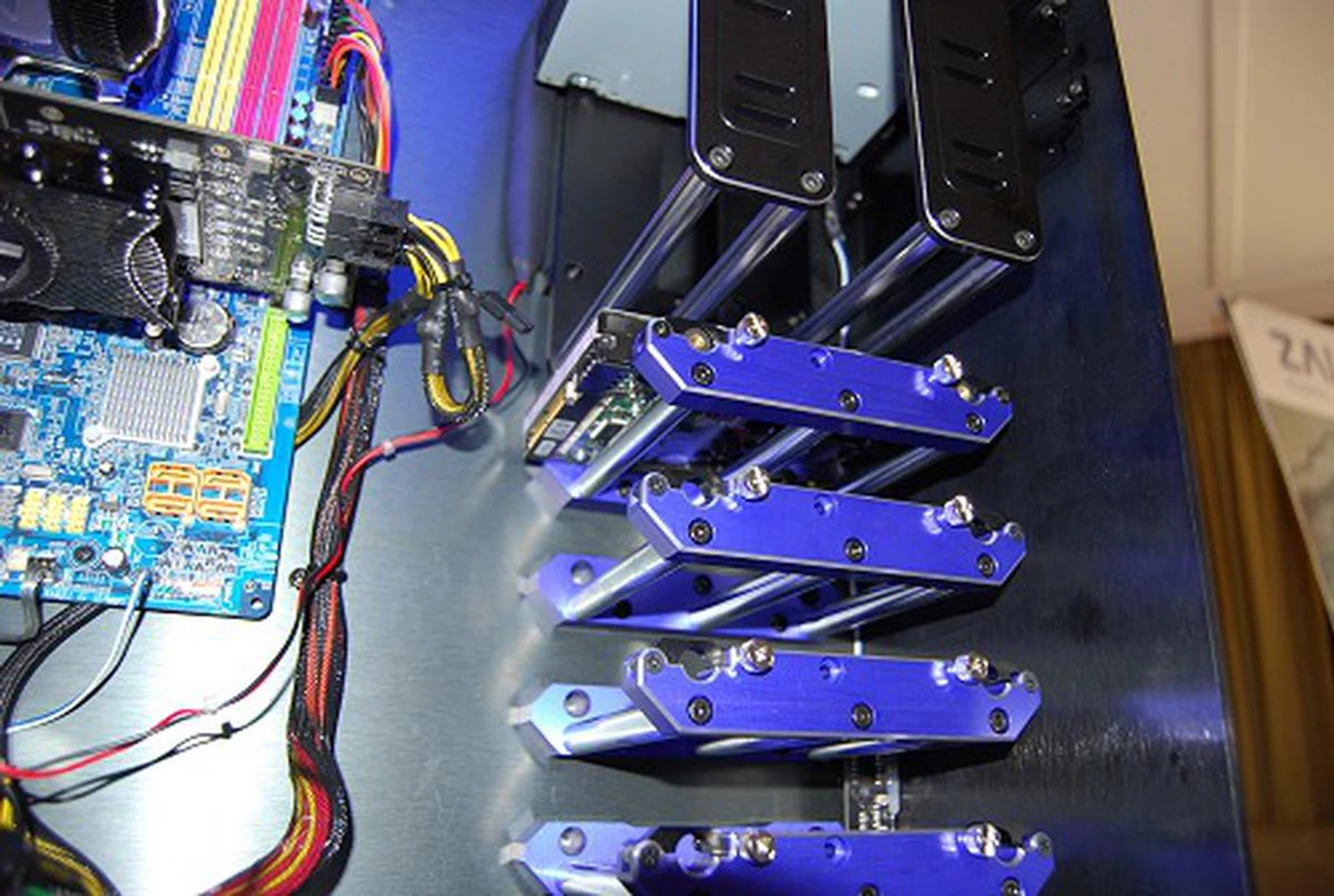 Here's a view of its storage area from within the chassis.