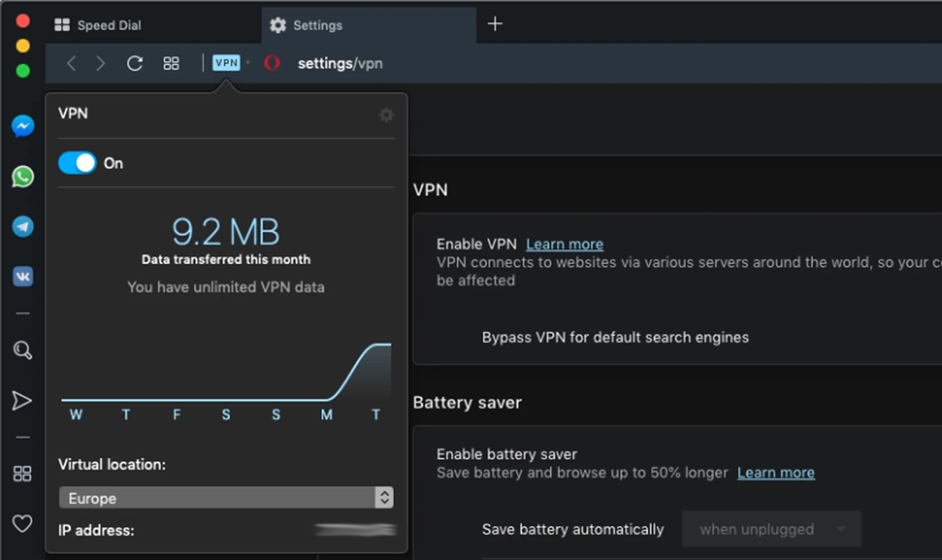 Opera is the only browser to come with a free built-in VPN, though its effectiveness is debatable.