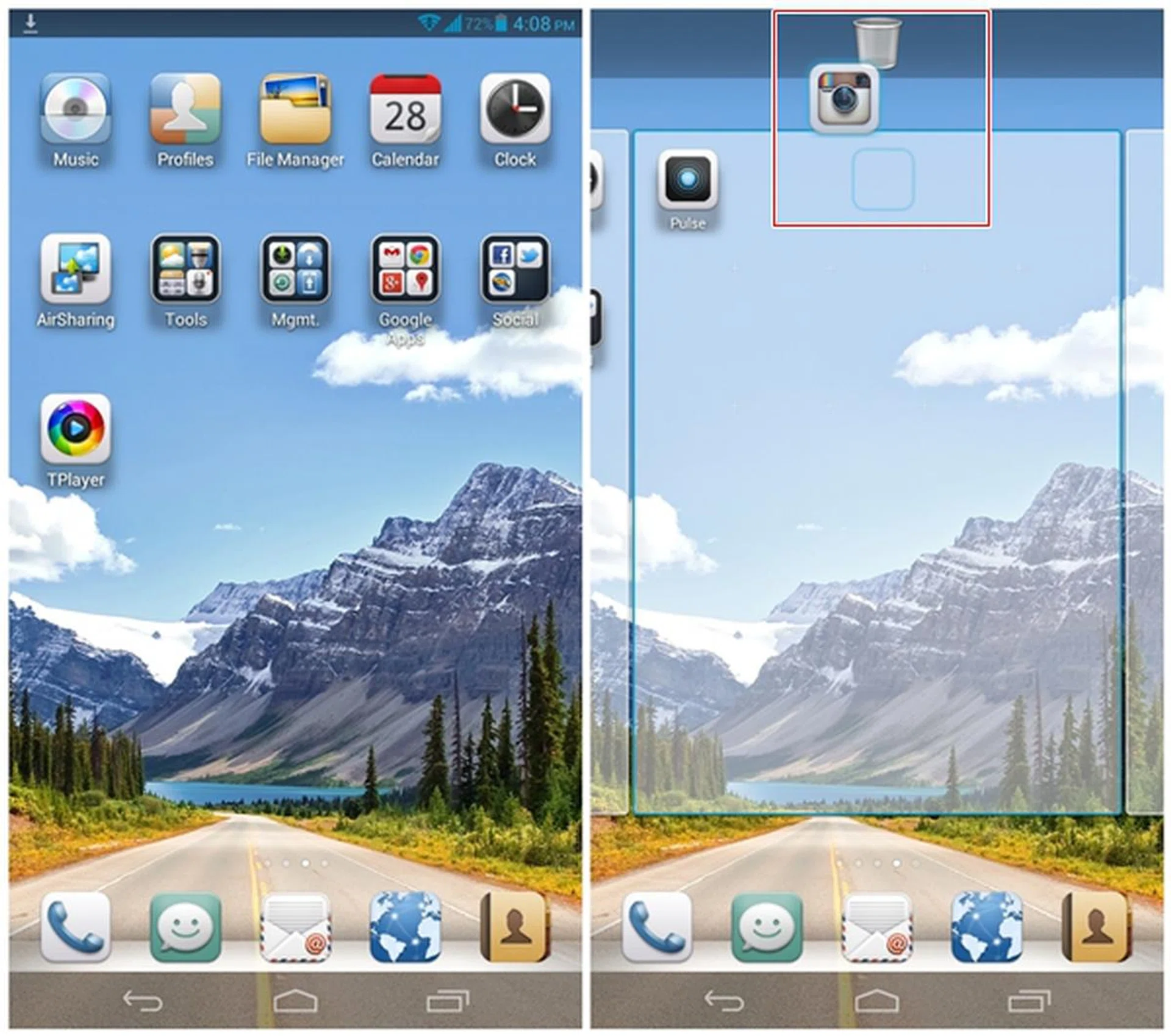 You still can group apps into folders. To uninstall an app, simply hold and drag it to the top.