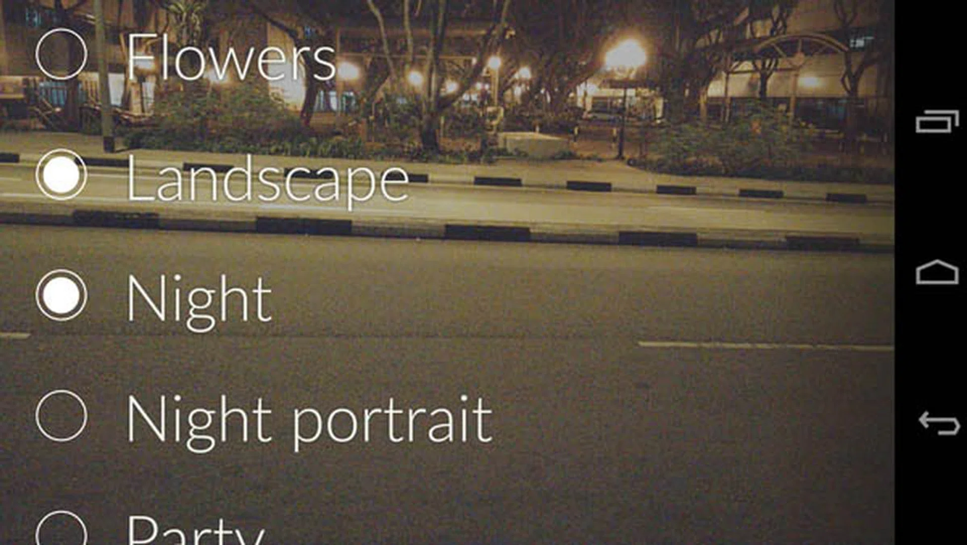 There are many modes to select from