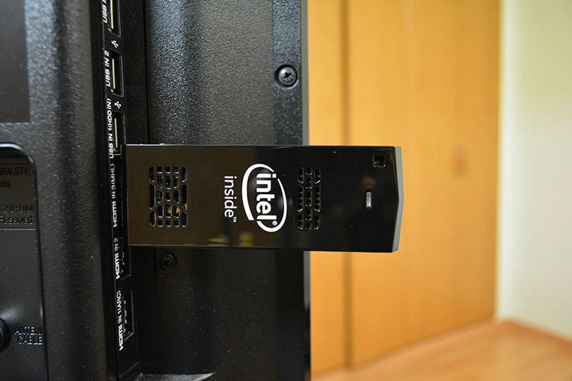 The width of the Compute Stick is such that it may eat into the space of adjacent ports.