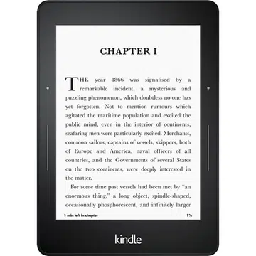 Amazon's current flagship Kindle, the Kindle Voyage.
