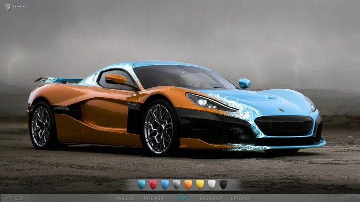 RIMAC Group's Nevera 3D car configurator in use over the Omniverse Cloud. (Image source: NVIDIA)