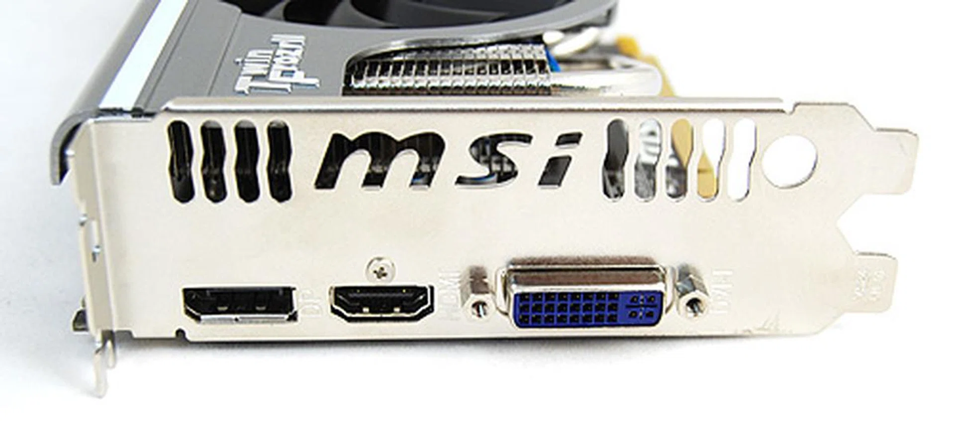 The oddball of the lot, the MSI R5830 Twin Frozr II sacrifices a DVI port and instead provides a single DVI, HDMI and DisplayPort.