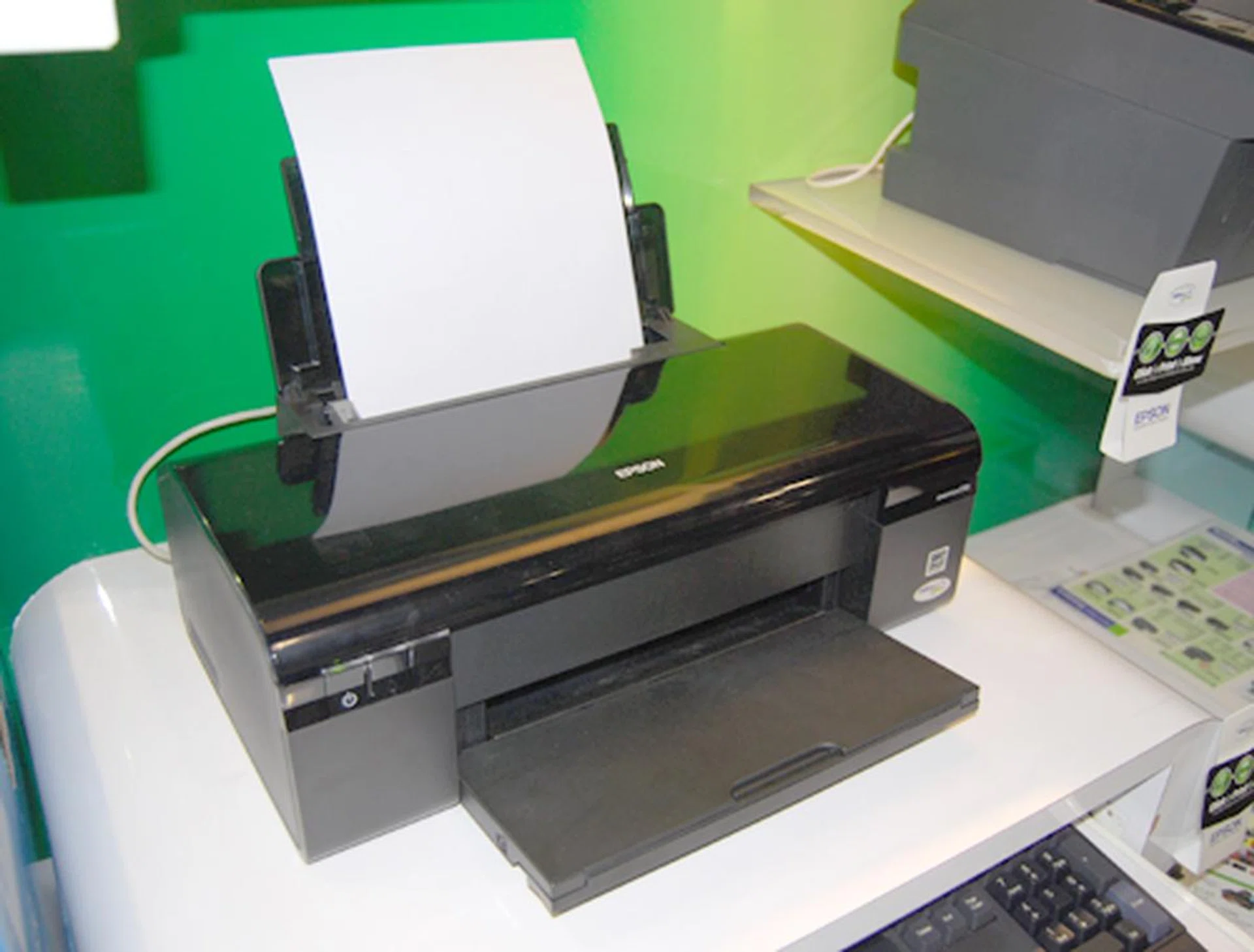  Now, if your budget allows you to exceed S$100, then consider a slightly spruced up version, with the Epson Stylus C110, capable of black print speed at 37 pages per minute. You'll be paying S$138 for the speed in return.  