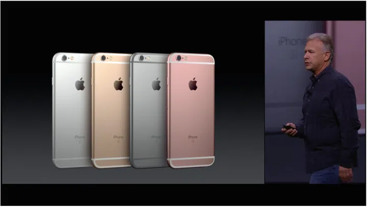 Silver, Gold, Space Grey, and all new Rose Gold for the latest iPhone 6s series.