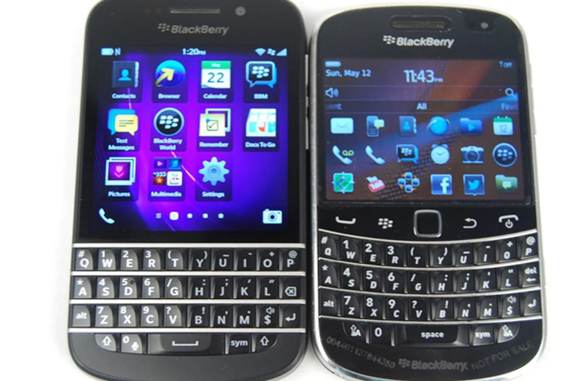The BlackBerry Q10 has a striking resemblance to the Bold 9900, which was unveiled in 2011.