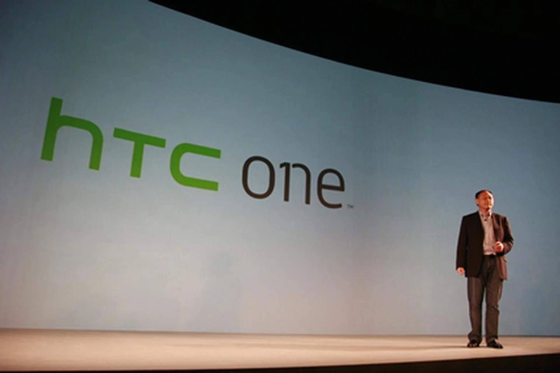 HTC CEO Peter Chou went on stage to unveil the ONE family of Android smartphones. Image source: HTC