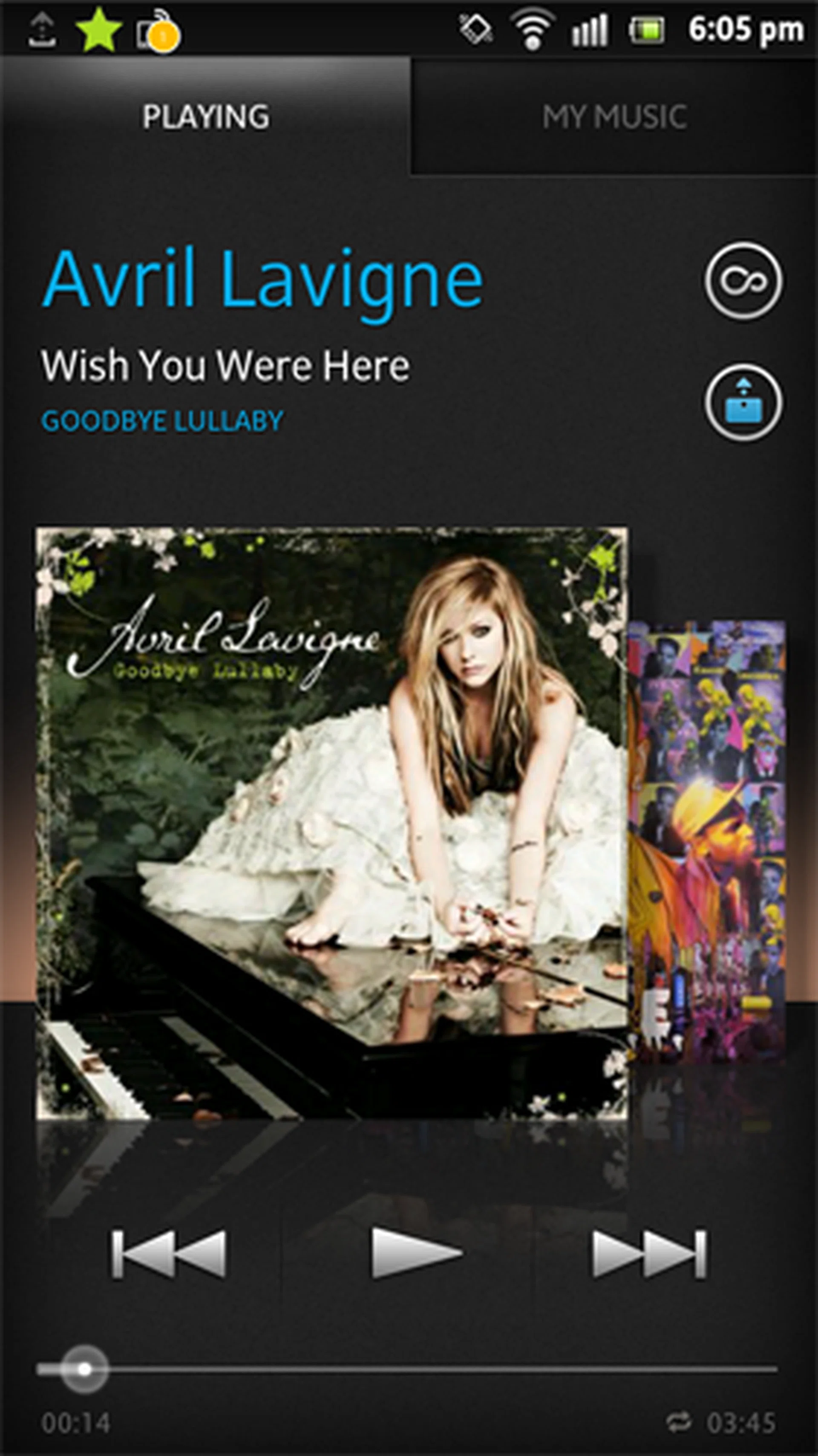 This one touch sharing via DLNA is replicated in the media player app as well.