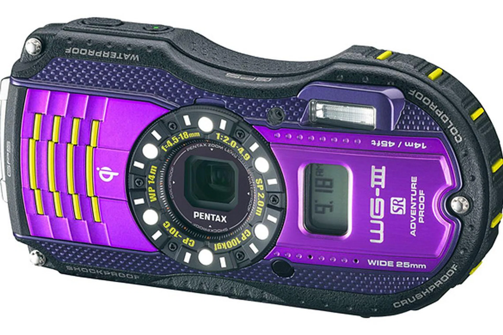 The WG3 cameras have six distinctive LED lights around the lens for macro shooting.