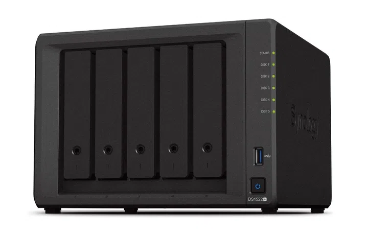 The five-bay NAS can be expanded up to 15. 