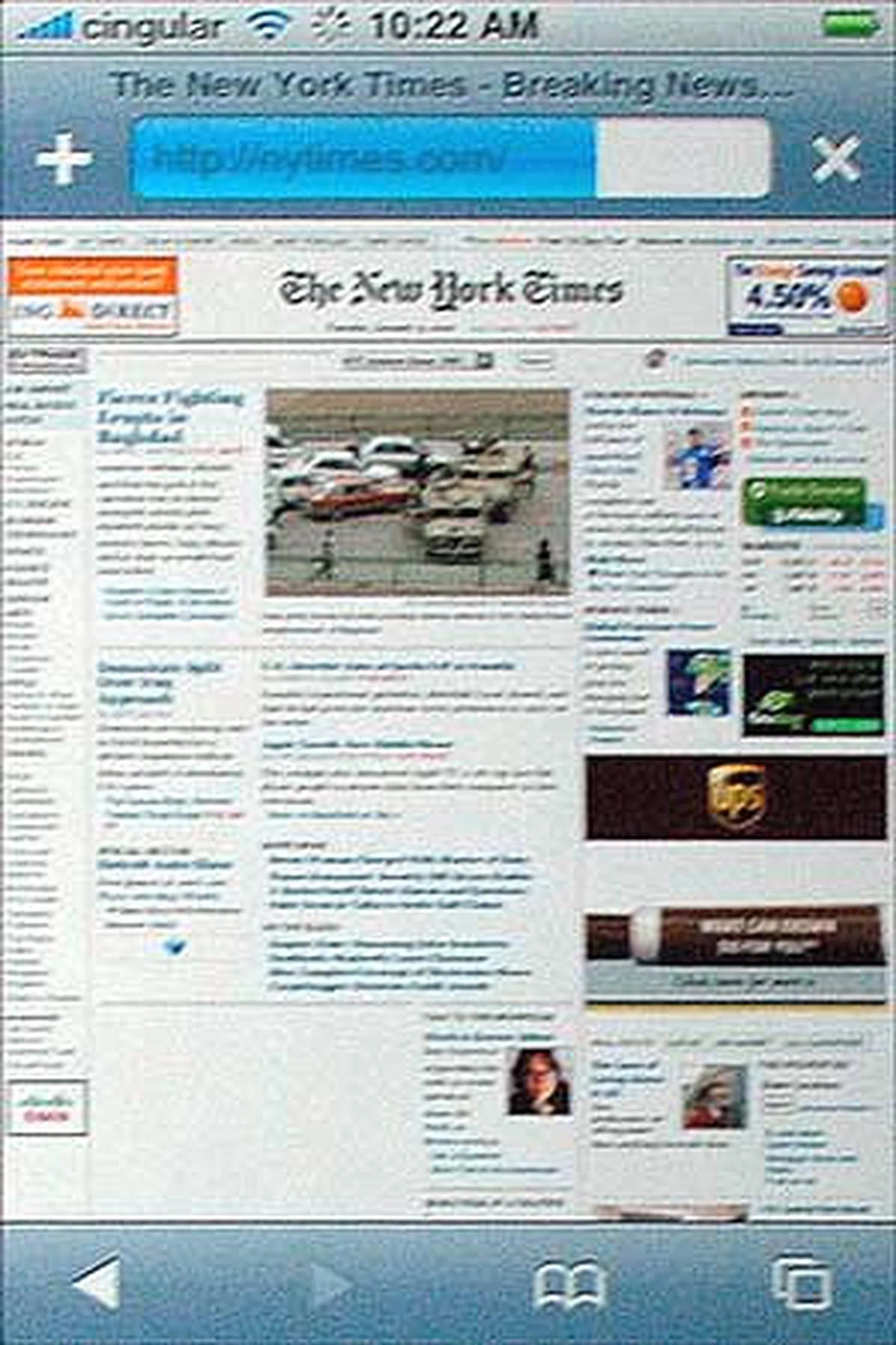 Safari is built into the iPhone as well. Like a desktop computer browser, it is able to load the whole webpage, and not those 'baby', watered down versions. Safari also includes built-in Google and Yahoo!