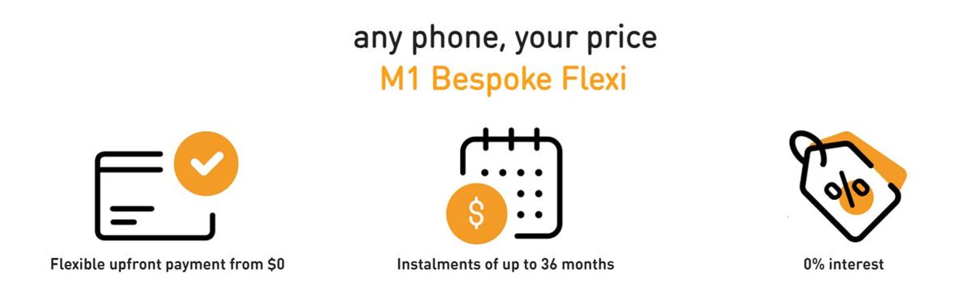 M1 Bespoke Flexi plans for iPhone 15 lineup.