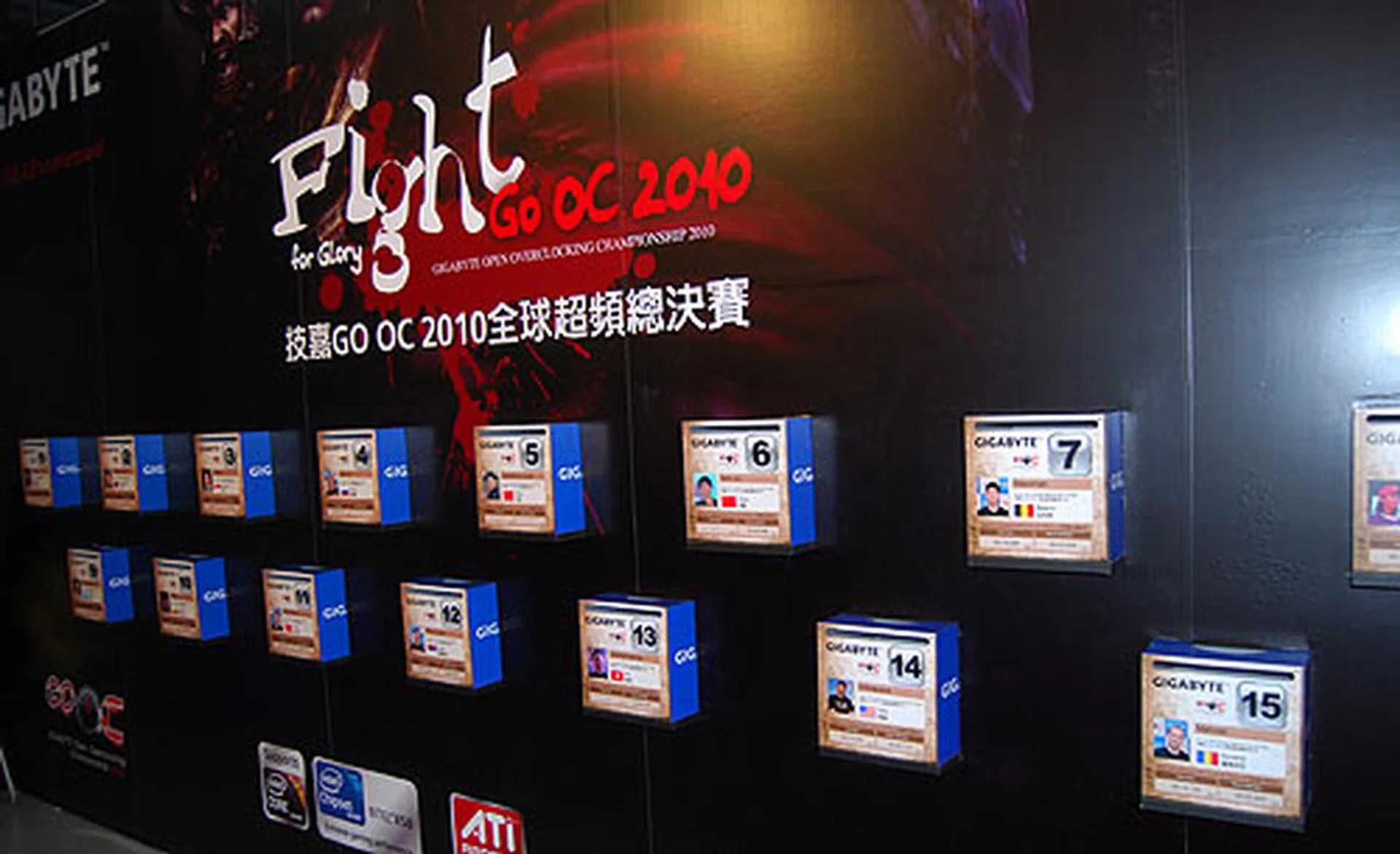 These boxes are for visitors to vote for the competitor that they think will be the GO OC champion 2010. You can also vote online at the GO OC website at http://gooc2010.gigabyte.com/en/default.aspx