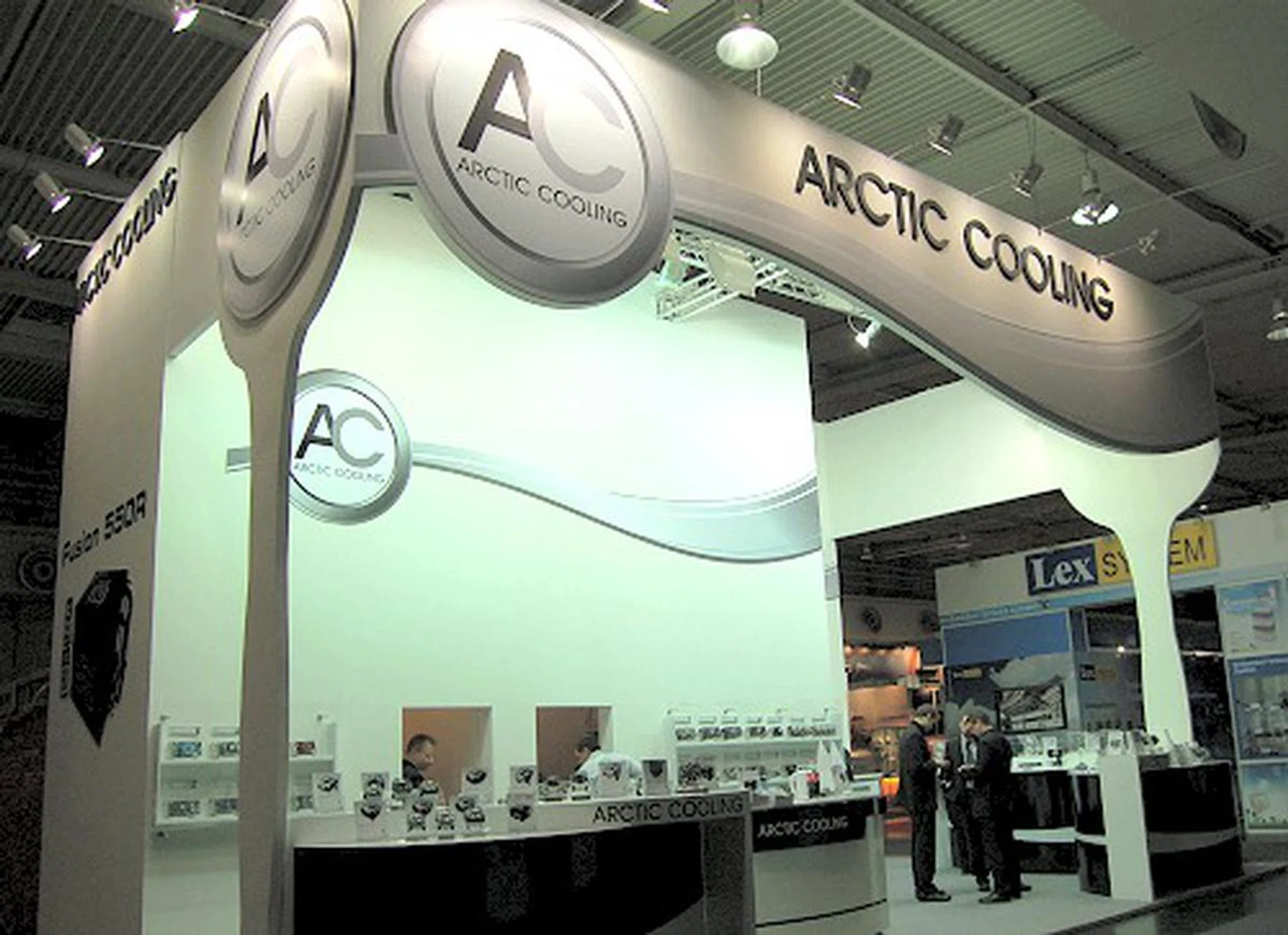  Arctic Cooling never fails to attract attention with its huge all-white booth design.  