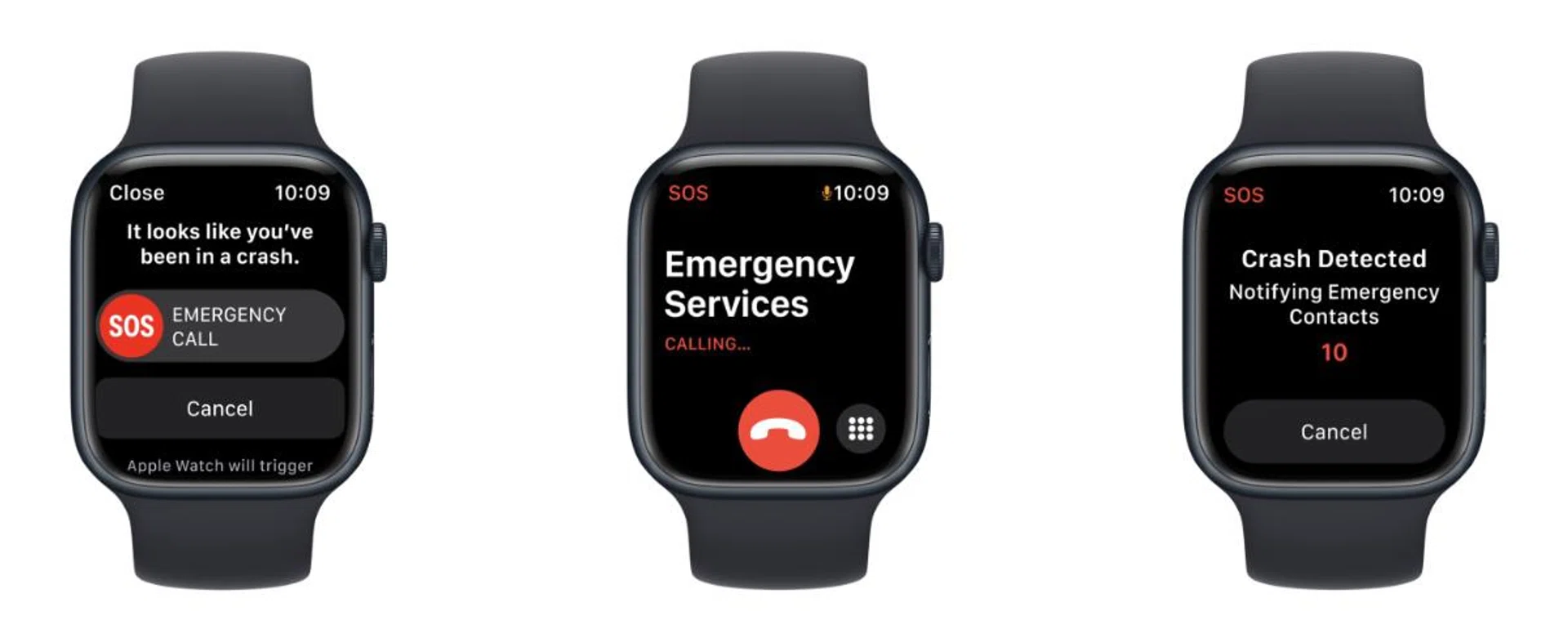 The new Apple Watch Series 8 can tell if you had been in a serious car accident. (Image source: Apple)