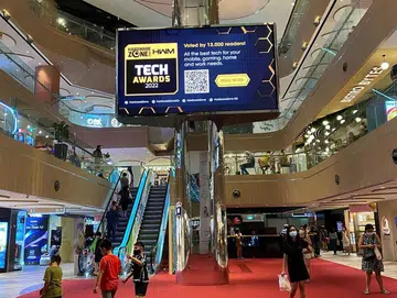 SPHMBO screen at Katong i12 mall.