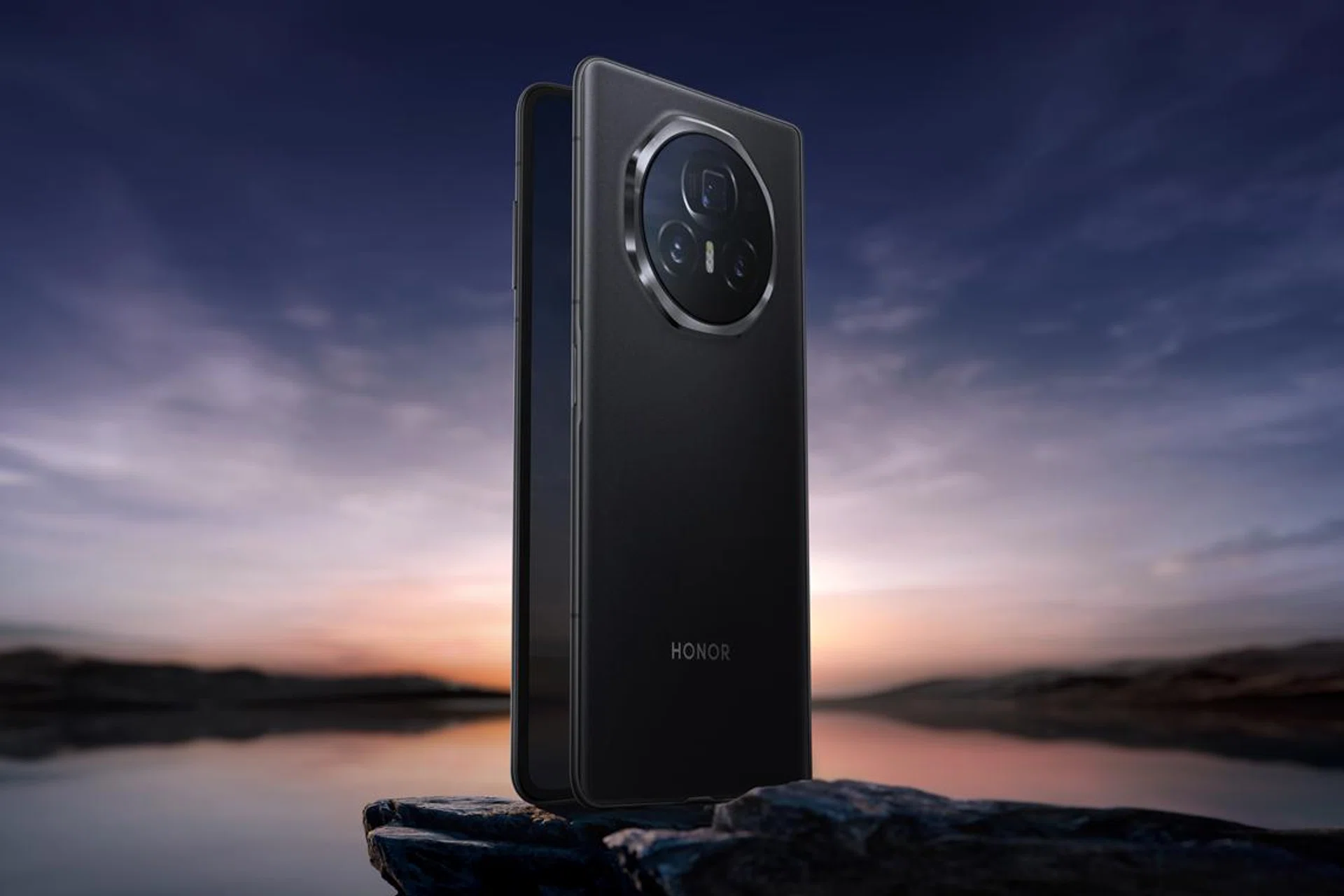 Honor Magic V3 in Classic Black. Image: Honor Singapore.