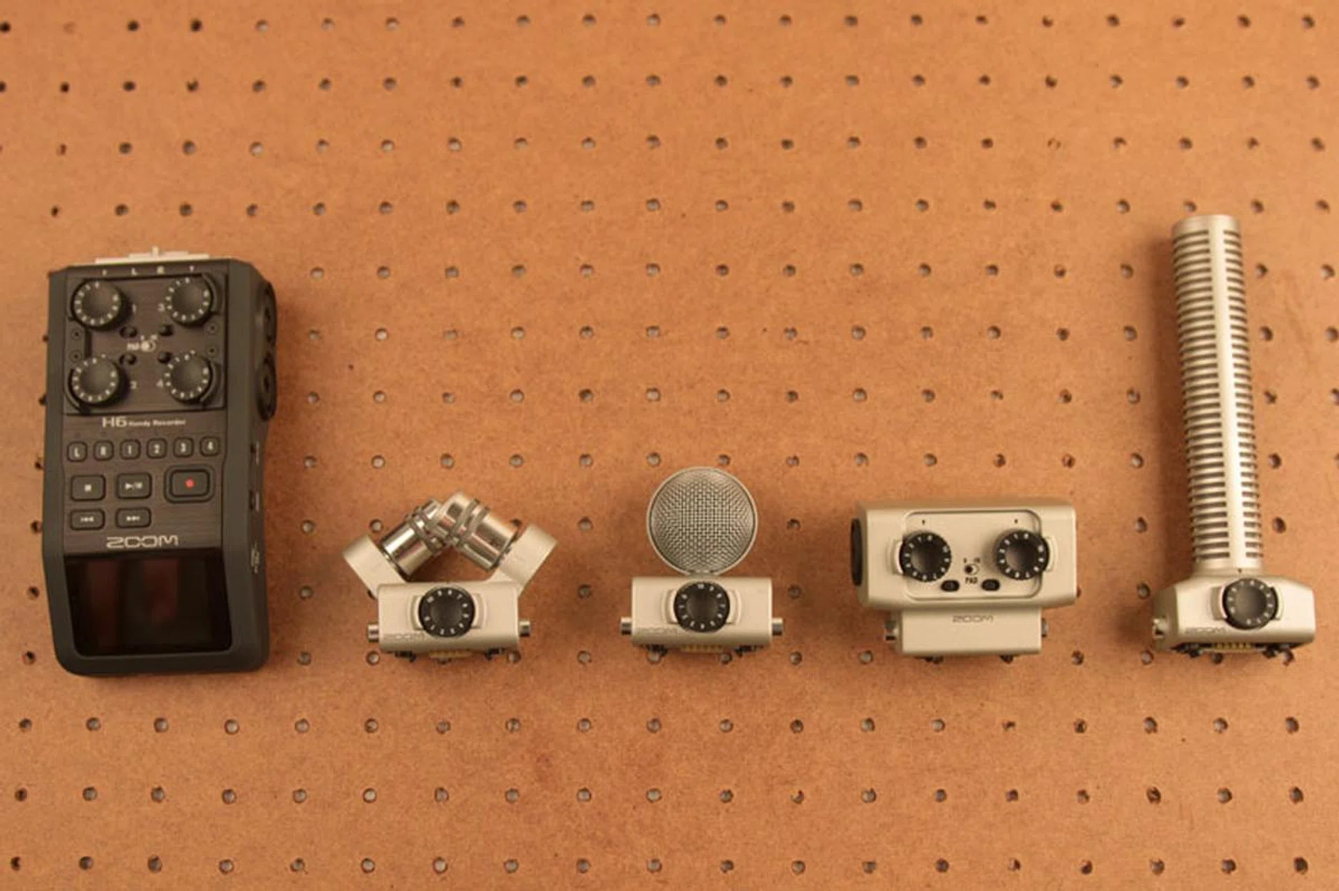 Zoom H6 + Interchangeable microphone modules = endless recording setup possibilities