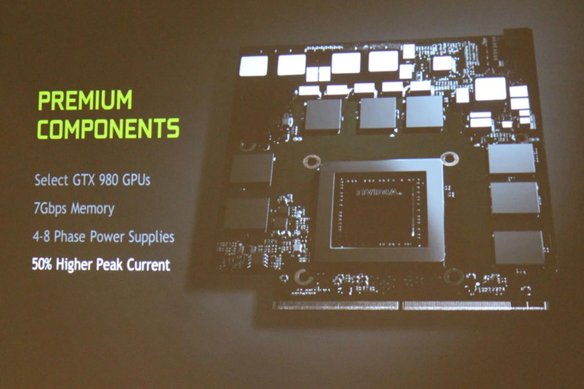 All of the NVIDIA GeForce 980 graphics cards for the notebook will support overclocking, which means enthusiasts can eke out every last drop of performance without taking the whole electrical grid down.