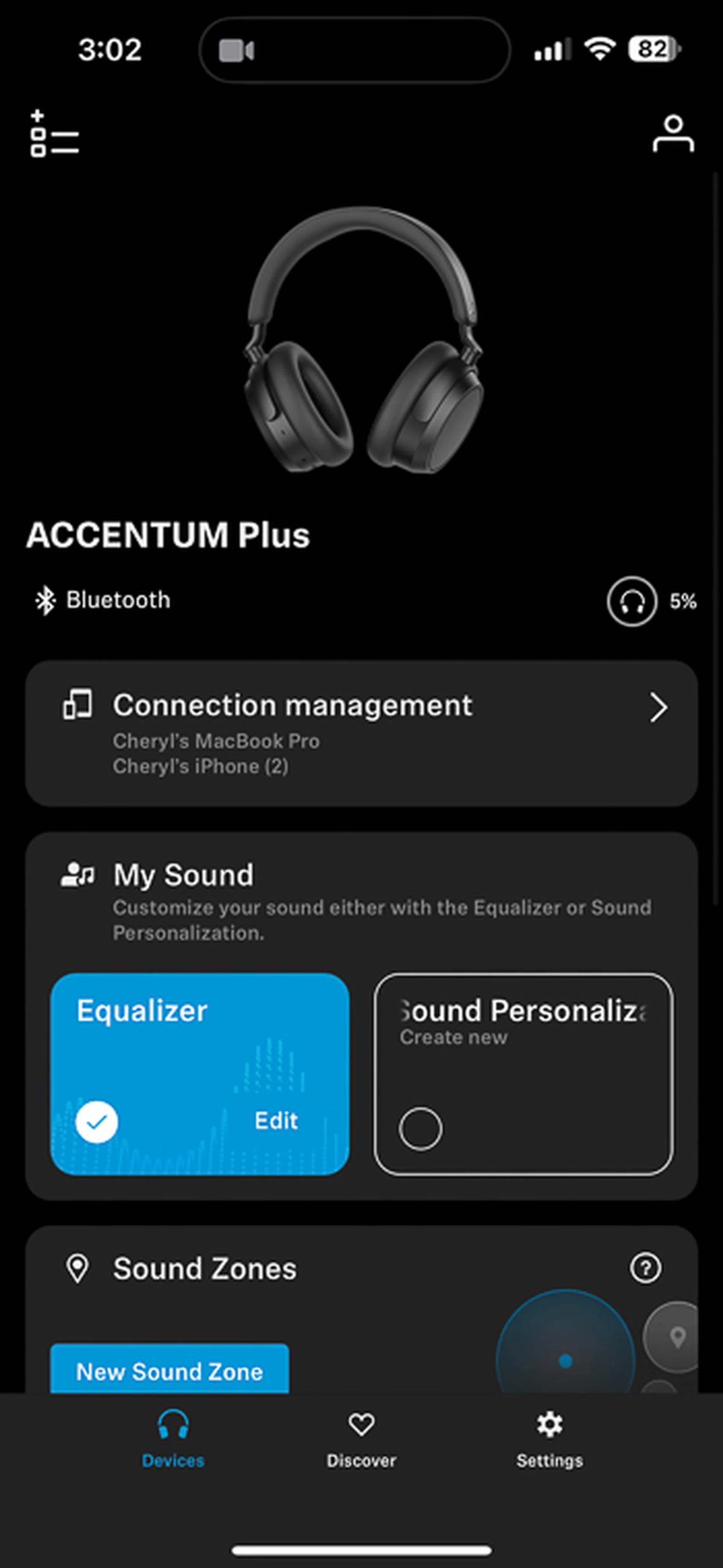 The Smart Control app.