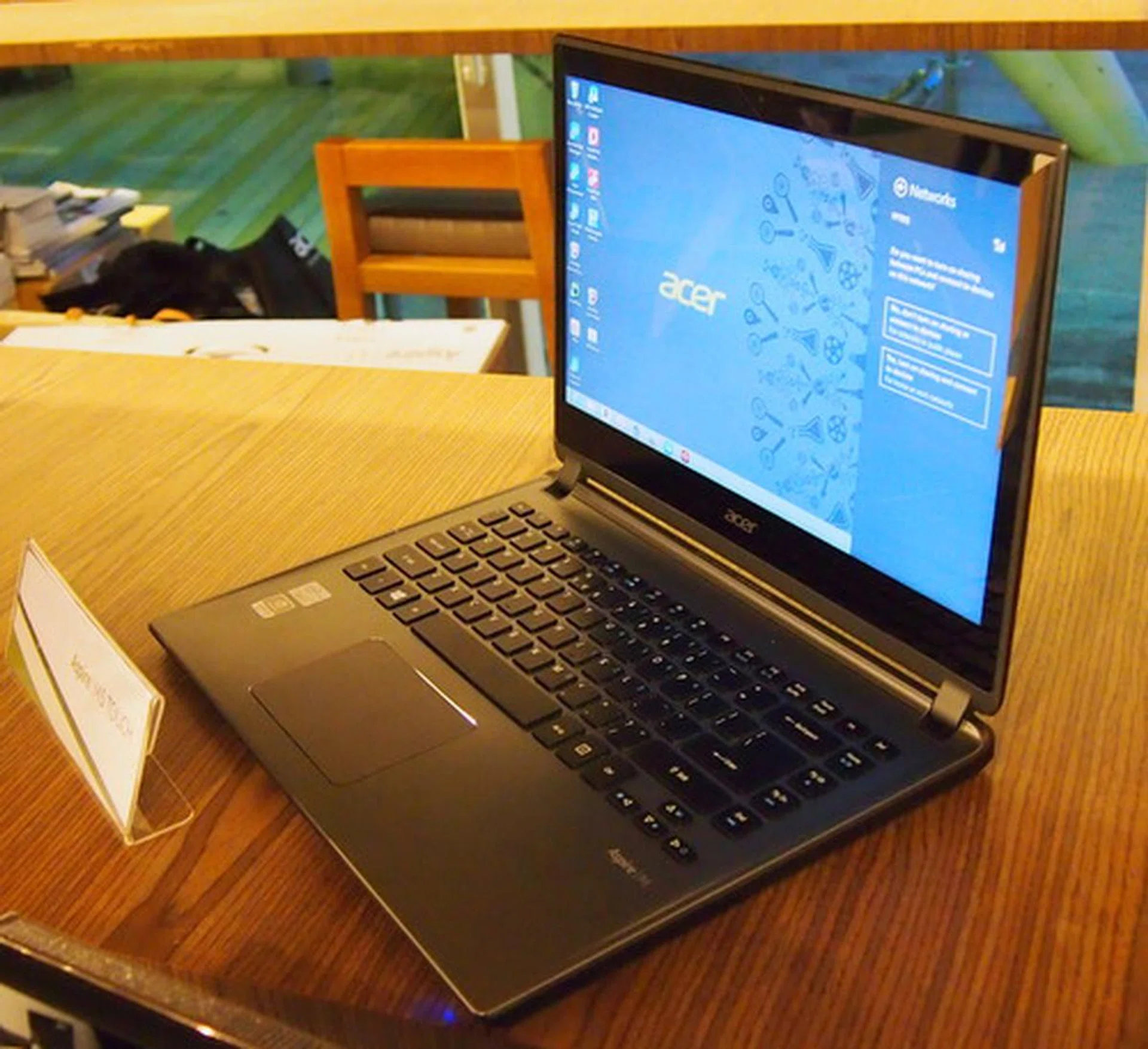 The very affordable M5 isn't much of a looker when compared to the S7 Ultrabooks, but it's powerful enough to get some gaming going. 