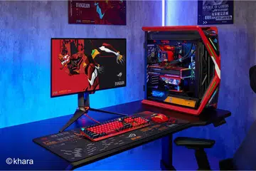 ROG x Evangelion collection of components. IMAGE: ASUS ROG