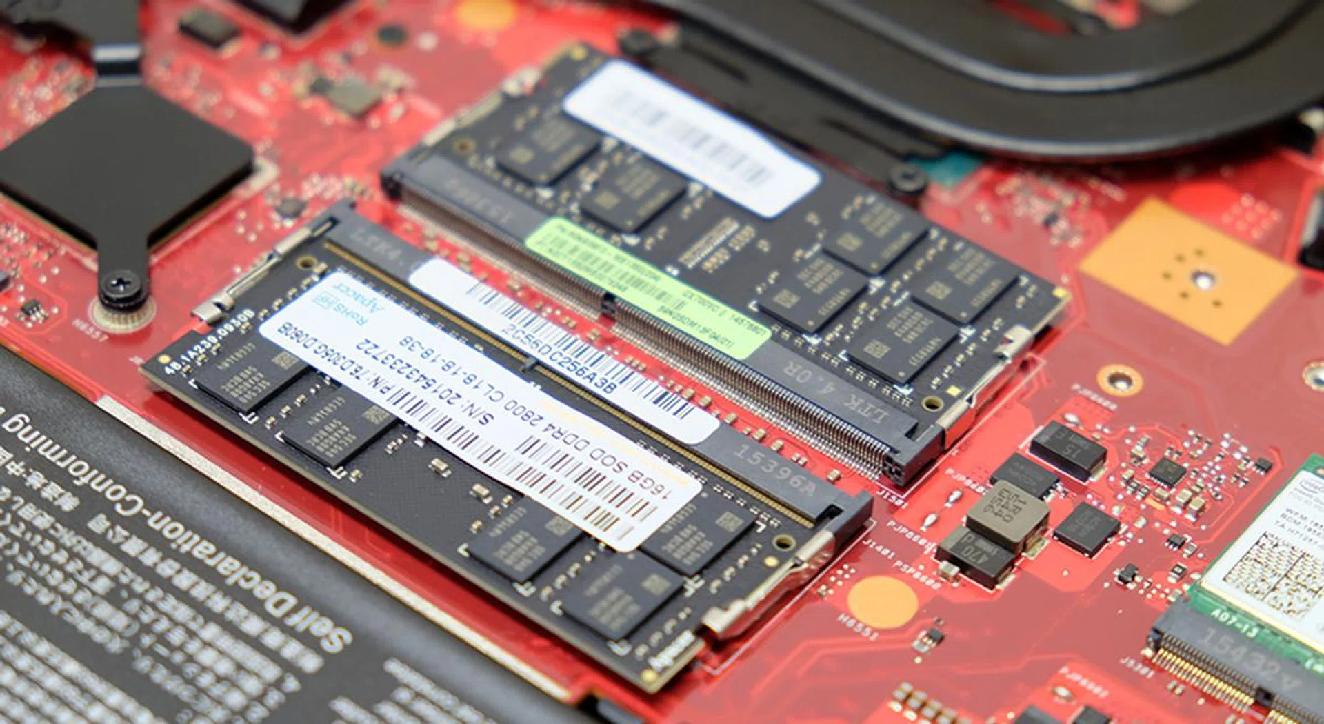 The RAM modules are relatively accessible.